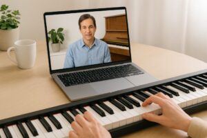 Piano spelen online met toetsenbord